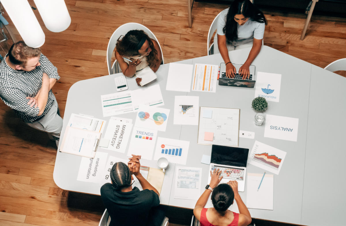 Pupils working on laptops